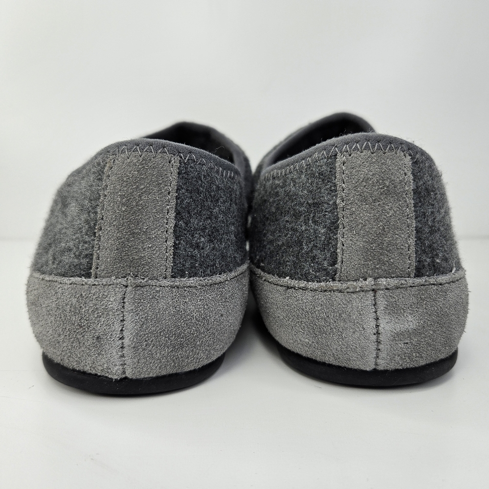Vince Mens Harlow Heather Gray Fabric Suede Padded Loafer Slippers Sz 7.5 - Picture 4 of 11